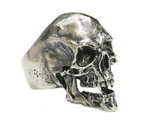 925 Sterling Silver Sharp Teeth Vampire Skull Ring Biker Jewellery TA209A UK Size N½~Z4 (UK R½ (59.5mm))