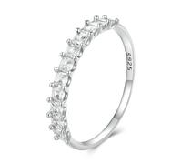 925 Sterling Silver Shiny Zircon Finger Ring For Women Anniversary Valentine's Day Gift Fine Jewelry