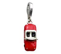 925 Sterling Silver Sports Car | Scooter | Bus Vehicles Lovers Clip-on Lobster Clasp Charm | For Linked Chain Bracelets or Necklace | Gift Packed (Sports Car (Red Enamel))