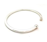 925 Sterling Silver Square Tube Torque Bangle Bracelet Circumference 20 cm