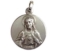 925 Sterling Silver The Sacred Heart of Jesus Medal