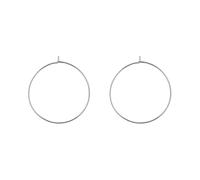 925 Sterling Silver Thin Wire Hoop Earrings - Super Lightweight Hypoallergenic Jewellery for Women & Teens, Minimalist Round Huggie Hoops (1.5-3.5cm) in Gift Pouch (Silver, 3.5 cm)