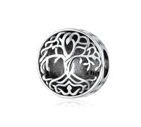 925 Sterling Silver Tree Of Life Charm For Original Silver Bracelet Openwork Vintage Beads For Jewelry Making