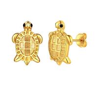 925 Sterling Silver Turtle Earrings Summer Beach Jewelry Gold Dainty Sea Turtle Tortoise Stud Earrings for Women Gilrs