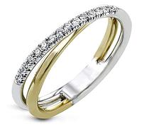 925 Sterling Silver Twisted Rose Gold Plated Ring for Women Cross Rings for Women Statement Rings Index Finger 2 Tone Punk 14K Gold Plated Ring Twine Intertwined Wide Band Costume Jewelry Size 9
