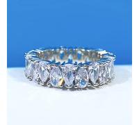 925 Sterling Silver Water Drop Carbon Diamond Irregular Rings For Women Sparkling Wedding Jewelry