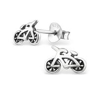 925 Sterling Silver Women Bicycle Stud Earrings for Women & Girls - Gift-Ready Jewellery by The Rose & Silver Company