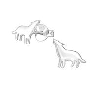 925 Sterling Silver Women Wolf Stud Earrings for Women & Girls - Gift-Ready Jewellery by The Rose & Silver Company