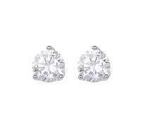 925 sterling silver zircon earrings, 1 carat diamond studded earrings, suitable for both men and women.