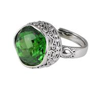 925 Sterling Silver Zircondia Crystal Ring For Women Statement Textured Carved Ring Silver Open Adjustable Thumb Band Engagement Jewelry Gift For Women Girls