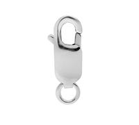 925 Sterling Silvery Lobster Clasp Clip Single Circle Jewelry Finding 12mm