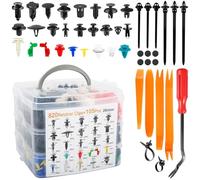 925PCS Car Trim Clips Assortment Kit, Universal Car Bumper Retainer Clips & Plastic Rivets Fasteners, 26 Sizes Auto Push Pin Clips Set with Fastener Removal Tools for Door Trim Panel Fender