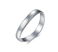 927 Sterling Silver Ring, BoRuo High Polish Plain Dome Tarnish Resistant Custom Fit Thumb Ring 3mm Size 15
