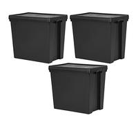 92L Extra large Wham Black Wham Bam 100% Recycled Plastic Containers with Air tight Snap Lid Stackable Strong Heavy Duty Storage Box Organiser Toys Shoes Storage Box for Home Office Garage (3)