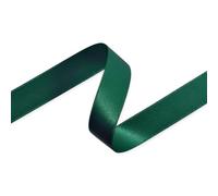 92m Double Sided Satin Ribbon - 15mm, Dark Green - Luxury Craft, Gift Wrap, Bows, Wedding & Sewing Ribbon