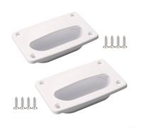 92mm Recessed Lift Handle 75mm Hole Pitch(2 pcs white)