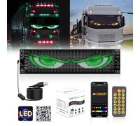 92mmx374mm,Colorful Eyes Light for Truck And Car, Programmable Flex Car LED Truck Windscreen Eyes, Dynamic Big Eye Lights for Windshield with APP Control and Remote Controller