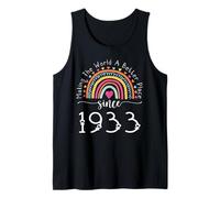 92nd Birthday Born Making The World Better Place Since 1933 Tank Top