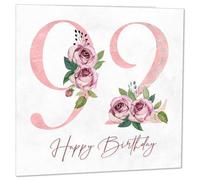 92nd Birthday Card for Women - Floral 92nd Birthday Cards for 92 year old woman Ninety two Ninety Second Ladies Nan Grandma Mum Aunt Sister Mum Friend