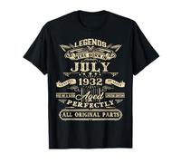 92nd Birthday Gift For Legends Born July 1932 92 Years Old T-Shirt