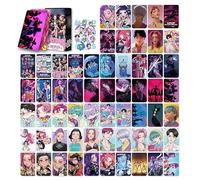 92PCS Demon Hunter Kpop Cards Set, Anime Rumi Zoey Mira Saja Boys Photocards with Stickers, Waterproof Lomo Kpop Flash Cards Set Collectible Kpop Gifts for Fans, Teenagers & Adults