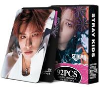 92PCS Stray Kids Photocards Stray Kids Member Cards New Album 60 SK Cards 32 Stickers Gift Set Mini Poster for Fans Gift (Seungmin)