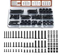 92pcs Universal TV Stand Screw Set with M4 M5 M6 M8 TV Bracket Screws Kits | Screws, Bolts, Spacers & Washers for Most Television Wall Mount Bracket Fixing Kit with Storage Box, Carbon Steel