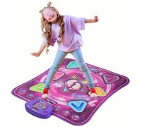 93.5*80cm Dance Mat for Girls, Music Dance Mat with Bluetooth Connection, Kids Light Up Dance Play Mat, 5 Game Modes, Christmas Birthday Gifts for 6 7 8 9 10 11 12 Year Old Boys Girls (A Bluetooth)