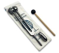 93.96Hz Schumann Tuning Fork with Gemstone Boot Extender Handle with Hematite -Sound Healing and Biofield Harmonization - Sound Therapy Tools, Sound Healing Instruments - Gemstone Boot | Gray