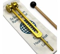 93.96Hz Schumann Weighted Tuning Fork with World Grid Engram - Carry Bag and Striker - Sound Healing Instruments and Biofield Harmonization -Chakra Alignment -Vibration Therapy Tools | World Grid Gold