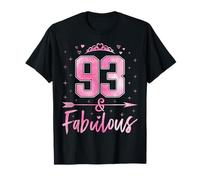 93 and Fabulous Cute Ladies 93rd Birthday Women 93 Years Old T-Shirt