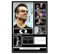 (93) George Michael Wham Signed Music Legend Signed A4 Photograph (21 X 297 CM) Art Work Wall Art Display Great Gift Idea (REPRINT) #####