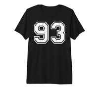 93 Number Ninety-Three Team Sports Grunge Varsity Matching Premium T-Shirt