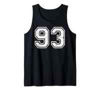 93 Number Ninety-Three Team Sports Grunge Varsity Matching Tank Top