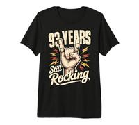 93 Years Still Rocking 93rd Birthday Funny 93 Birthday Premium T-Shirt