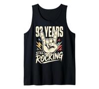 93 Years Still Rocking 93rd Birthday Funny 93 Rocker Biker Tank Top