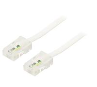 93062 cable: telephone RJ11 plug, RJ45 plug 6m white GOOBAY