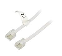 93063 cable: telephone RJ11 plug, both sides 10m white core: CCA GOOBAY