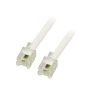 93065 Cable: Telephone RJ11 plug, 15m white on both ends. Conductor: CCA GOOBAY