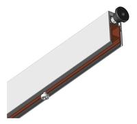 930mm Mortice Drop Down Door Seal 37dB - Satin Aluminium Smoke Noise Barrier