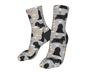 931 Walking Socks Cocker Spaniel Black Cocker Spaniel Dog Men’S Socks Eco Friendly Running Socks Recycled Office Socks For Basketball Runing Football