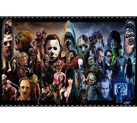 931 Wooden Jigsaw Puzzle 1000 Pieces Halloween Horror Classic Movies, Retro Style, 19.7 x 29.5 inches, 1000 Pieces, 1 Set, 1000 Count, All Ages