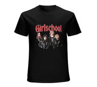 9319-GirlSchool for Men, Tee Short Sleeve T-Shirt Black XL