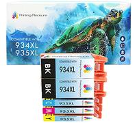 934 935XL Ink Cartridge,Compatible Printer Ink Cartridges for HP Officejet Pro 6230,6812,6815,6820,6825,6830,6835(1 SET+1 Black,C2P23AN,C2P24AN,C2P25AN,C2P26AN)