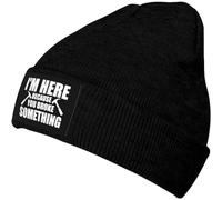 934 Men Women Plain Knit Hat I'm Here Because You Broke Something Funny Handyman Watch Hat Comfortable Warm Beanie Fashion Knitted Beanies Cap for Running Cycling Outdoor