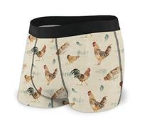 934 Men'S Boxer Shorts Rooster Flag Red Cock Boxer Shorts Funny Underwear Colorful Mens Boxer Shorts For Lover, Boy, Gift L