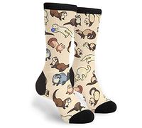 934 Novelty Men’S Socks Adorable Ferret Trainer Socks Breathable Sports Socks Unisex For Men Outdoor Climbing 40Cm