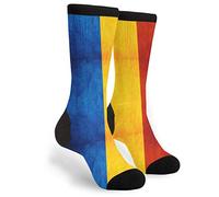 934 Novelty Walking Socks Vintage Romanian Language Magnificent Flag Athletic Socks Breathable Sports Socks Unisex For Hiking Football Work 40Cm
