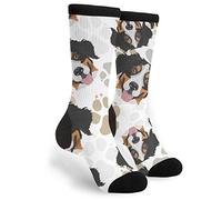 934 Novelty Work Socks Dog Paws Bernese Mountain Dog Walking Socks Anti Bliste Athletic Socks Unisex For Camping Yoga Climbing 40Cm