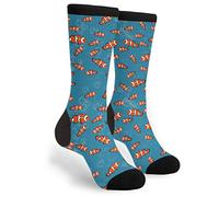 934 Novelty Work Socks The Lovely Clown Fish In The Sea Sports Socks Sustainable Socks Unisex For Runing Men Outdoor 40Cm